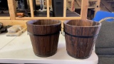 2—-11” wooden planters