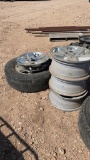 Set of 4 Dodge wheels w/1 tire