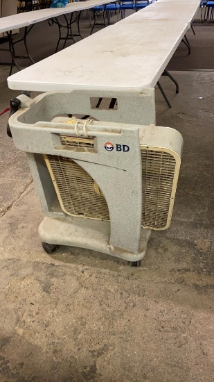 Rolling cart & box fan