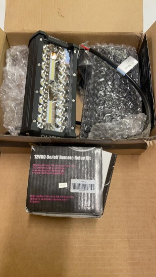 Pair of 7” LED lightbars & remote relay kit