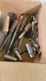 Misc sockets/wrenches/screwdrivers & trowel