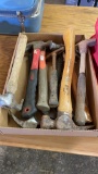 Box of claw hammers