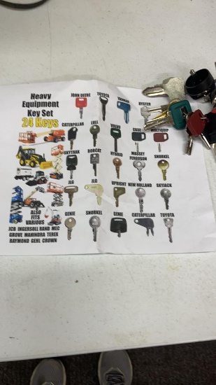 24 keys-Heavy Equipment key set