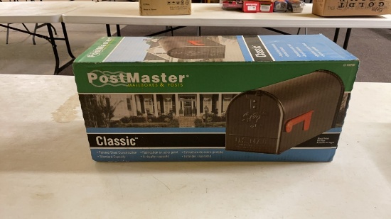 New Post Master black finish mailbox