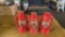 Lot of 3 red lanterns