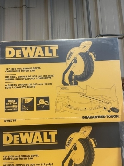 New Dewalt DWS715 12” compound miter saw