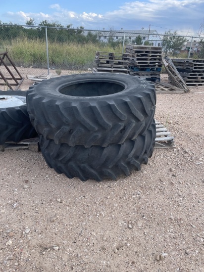 Pair of 16.9R28 tractor tires