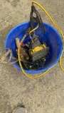 Bucket of trowel,mud mixer,misc. parts & flood