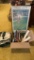 Box of Golf books, blanket, posters