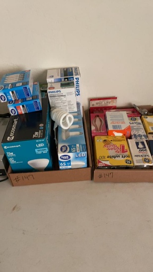 2- Box’s  of misc light bulbs