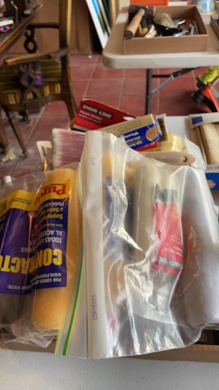 Paint rollers, brushes, & supplies