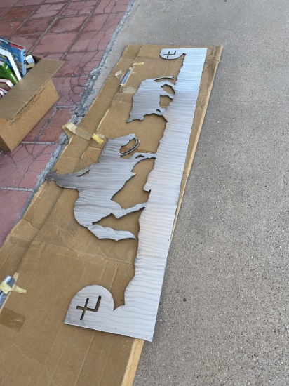 Metal cut-out western art