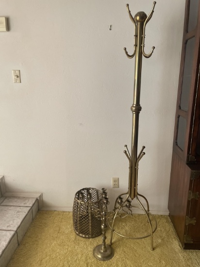 Hat/coat rack, umbrella holder & candelabra