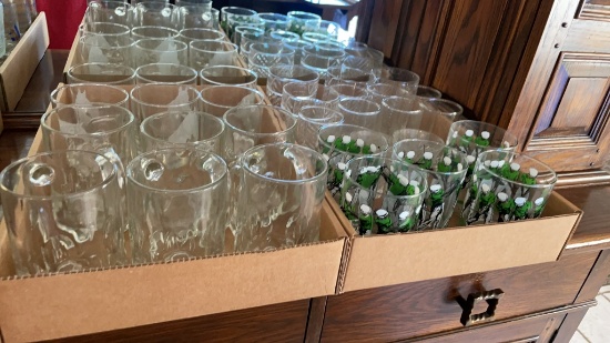 2 boxes of bar glasses & mugs
