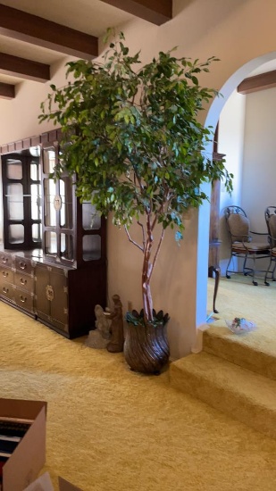Artificial tree in a pot