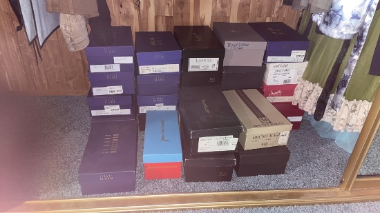 Lot of assorted women’s shoes in boxes