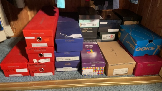 Lot of assorted women’s shoes in boxes