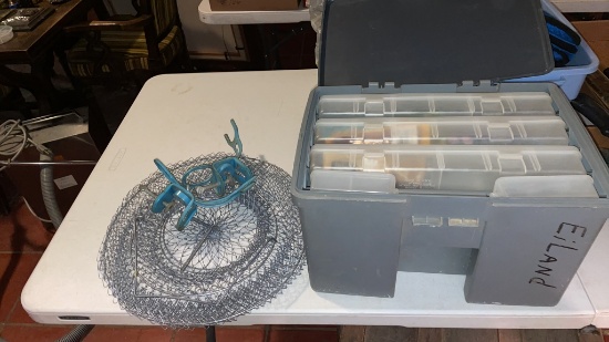 Fish basket, tackle box & rod holders