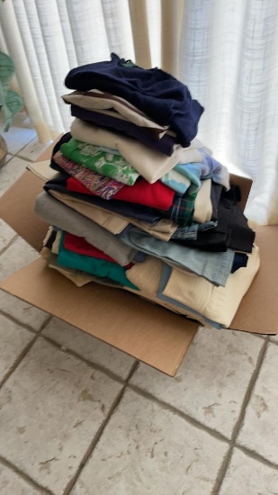 Box of women’s Ralph Lauren clothes