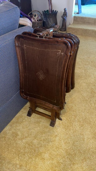 Vintage wooden TV trays