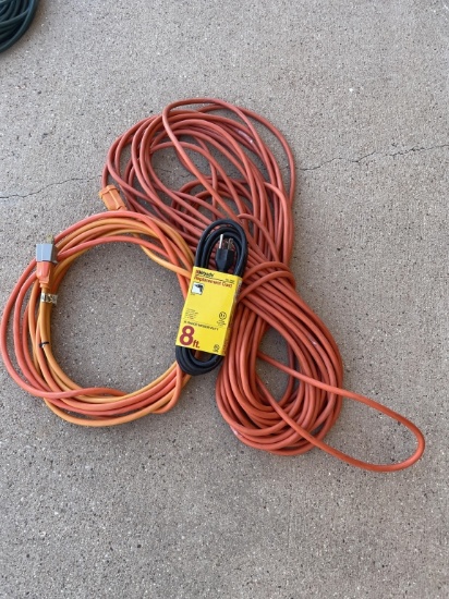 Lot of orange/black extension cords