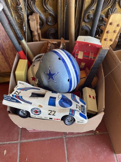 Big box of vintage toys