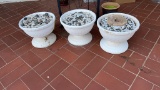 2-piece white Clay pots