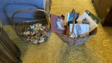 2 baskets of books & matches