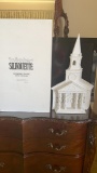 Dept 56 winter Silhouette Cathedral Facade white