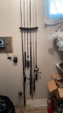 Lot of 8 misc fishing poles