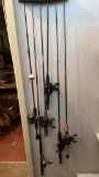 Lot of 6 misc fishing poles