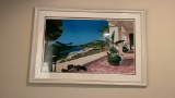 50”x34” framed white picture