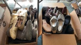 2 boxes of assorted shoes