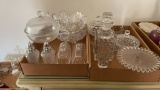 2 boxes of assorted cut glassware