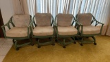 Set of 4 rolling table chairs