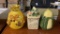 Pineapple, pear & corn cookie jars