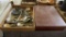 2 boxes of silverware & misc silver items