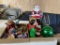 2 boxes of Christmas decor & Nativity scene