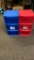 Blue & Red Sterilite 3 drawer carts