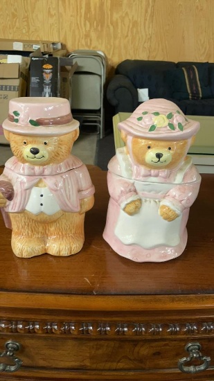 2 Bear cookie jars