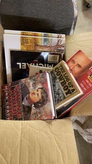 Box of Bibles & books