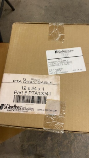 Box of 12- 12x24x1 Glassfloss filters
