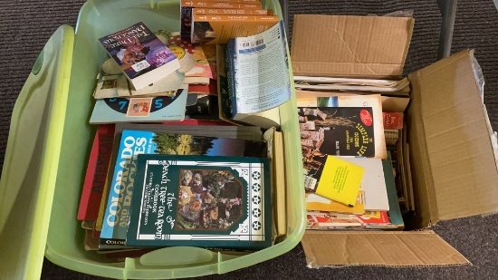 2 boxes of misc cookbooks & other books