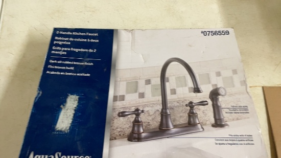 AquaSource 2-handle kitchen faucet-bronze finish