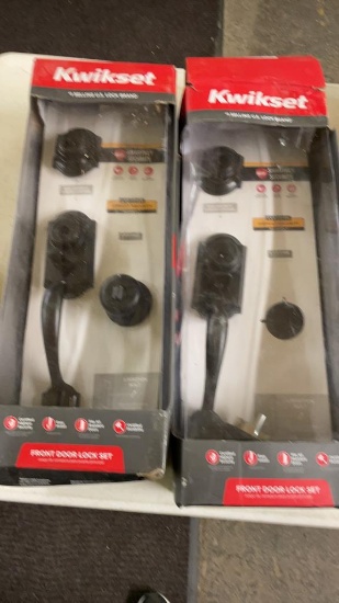 Pair of KWIKSET front door lock sets