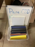 Lot of white boards & binders