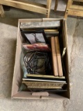 Boxes of frames & display easels