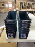 New set of 12 home & office bins w/interlocking