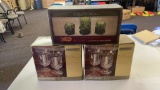 2 candle gift sets & green glass candle holder