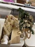 3’ Saratoga white Christmas tree & lighted sleigh